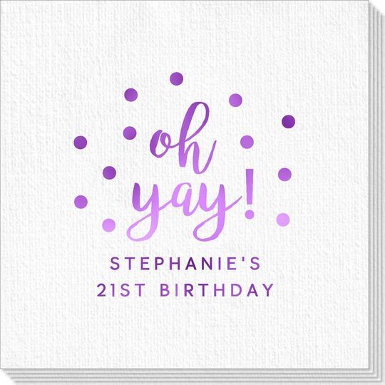 Confetti Dots Oh Yay! Deville Napkins